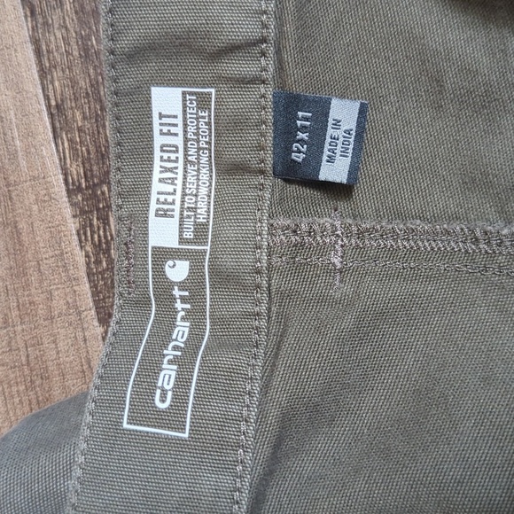Carhartt Rugged Flex Relaxed Canvas Utility Flat Front Work Shorts Size 42x11" - Picture 6 of 7